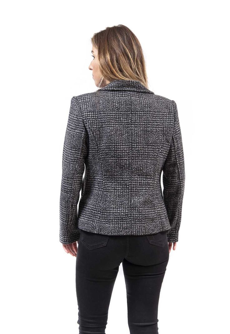 Blazer Cruzado Gris Alexandra Cid-1