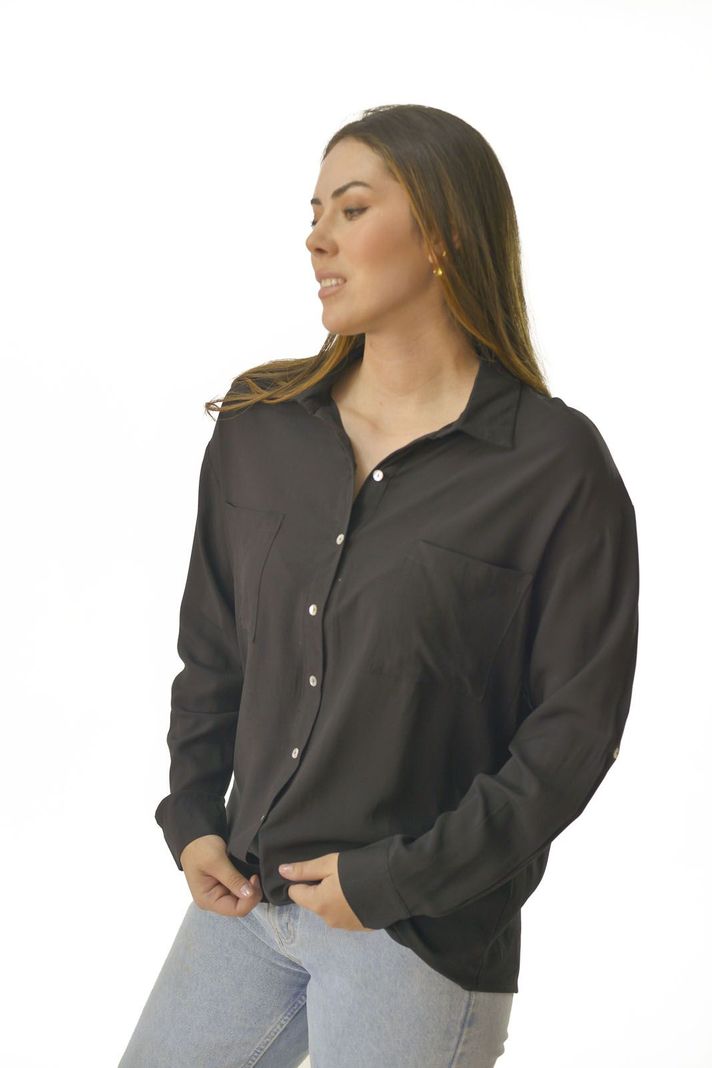 Camisera Oversize Negro Alexandra Cid-1