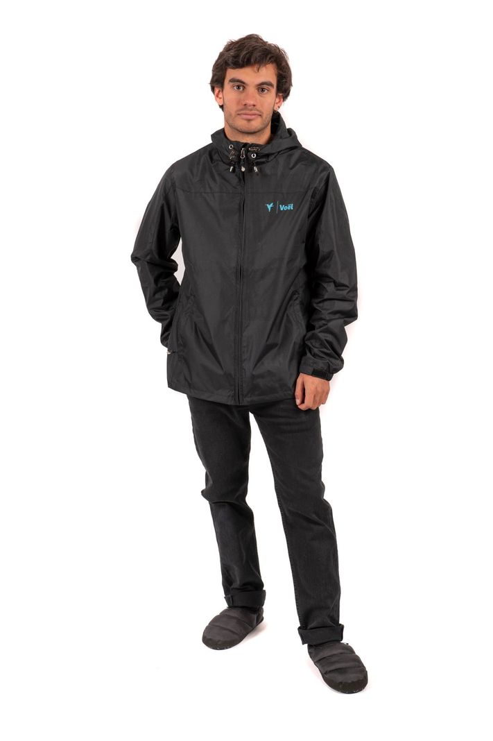 Impermeable Hombre Negro Local crew-1