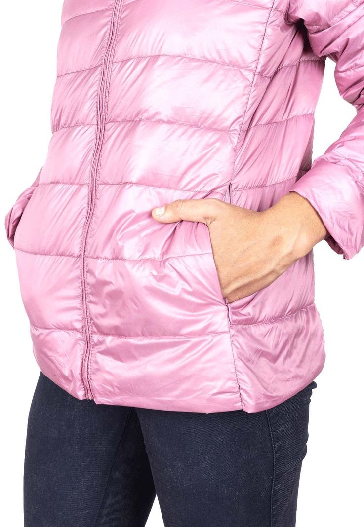 Parca Down Jacket Mujer Rosa Local Crew-1