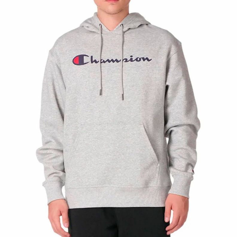 Poleron Hombre Hoodie Champion Gris-0