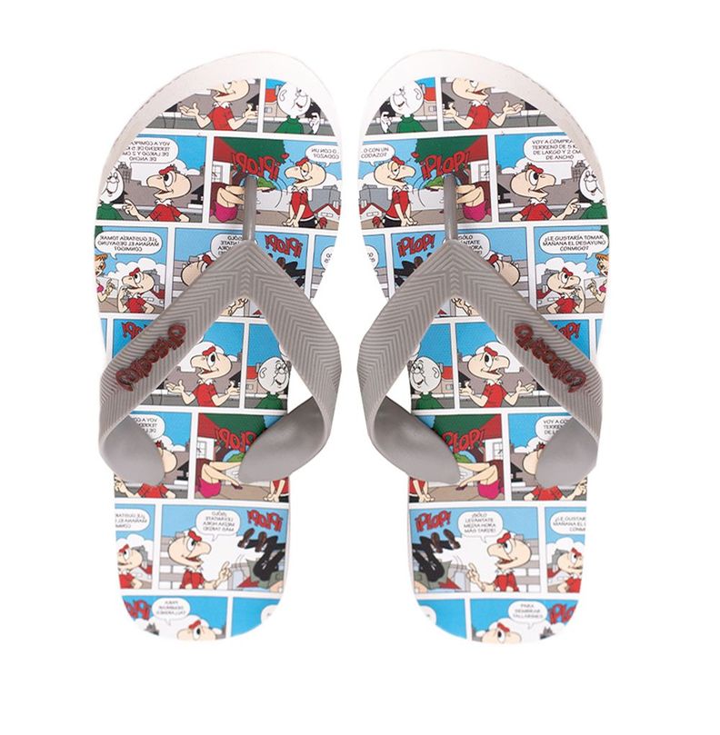 Sandalias Hombre Hawaianas Gris Condorito-4