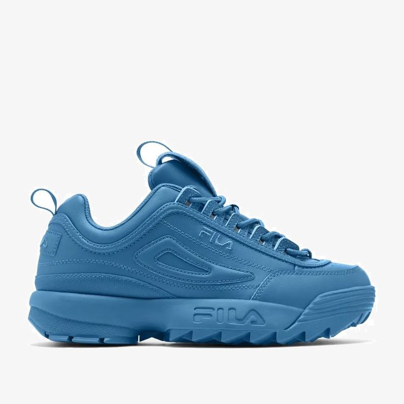 Zapatillas De Mujer Fila Disruptor II Premium Azul-0