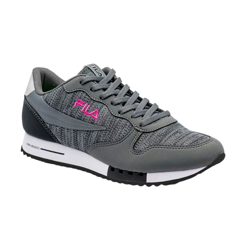 Zapatillas De Mujer Fila Euro Jogger Sport Gris-4