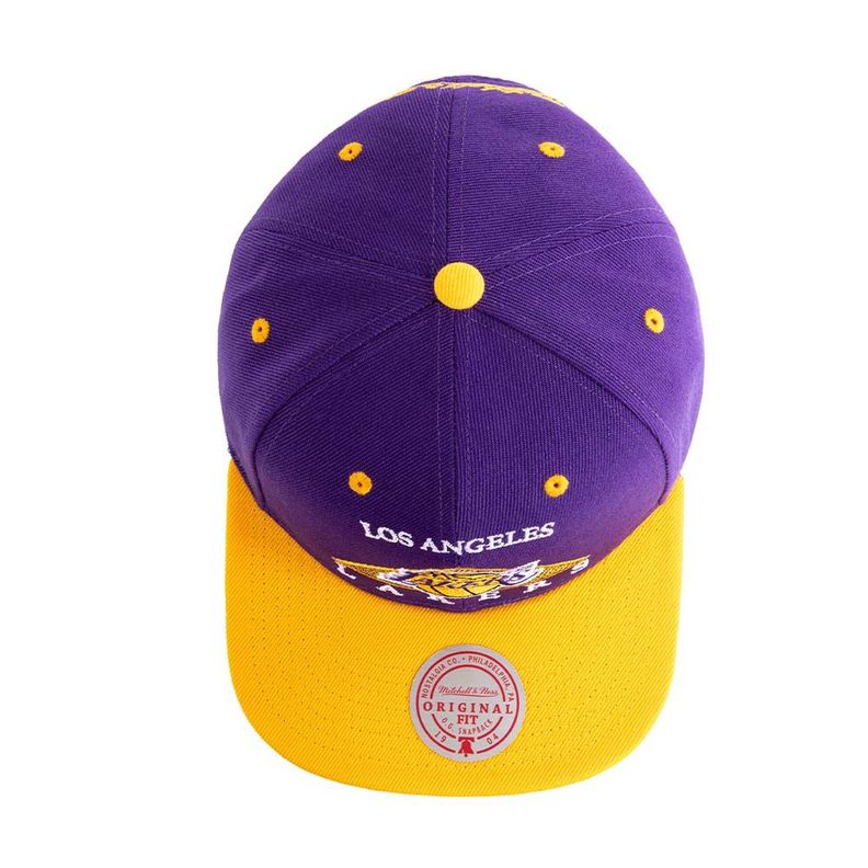Gorro Snapback Nba Los Angeles Lakers Morado Mitchell And Ness-3