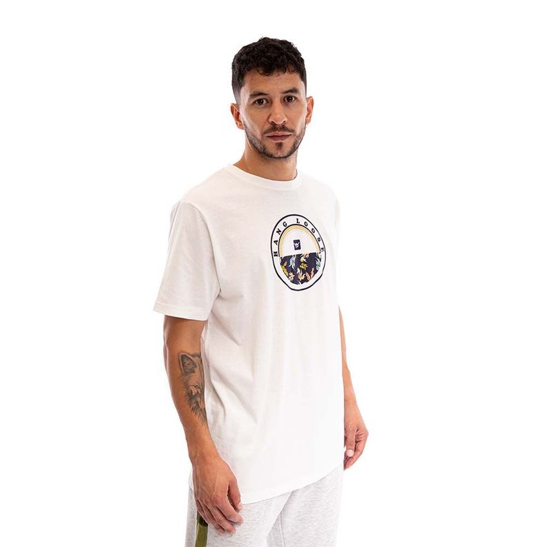Polera Hombre Beige Flor Da Jamaica Hang Loose-2