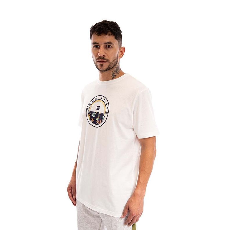 Polera Hombre Beige Flor Da Jamaica Hang Loose-3