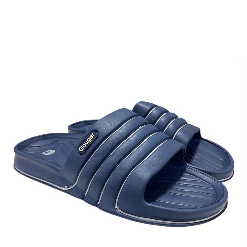 Sandalia Hombre Slip On Strips Azul-2