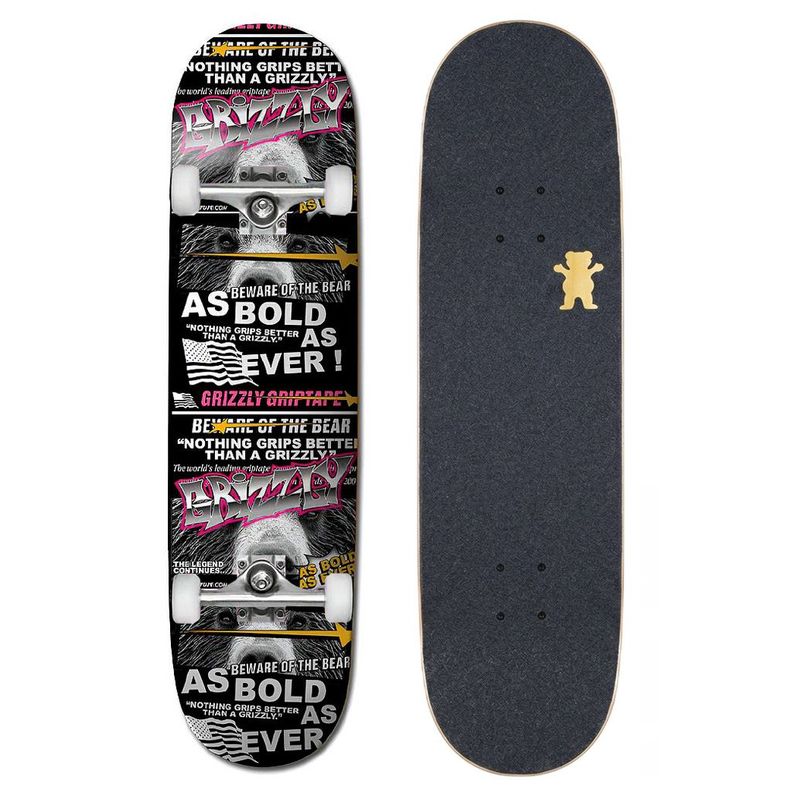 Tabla Skate Completa As Bold As Ever 8.125'' Grizzly Griptape Negro