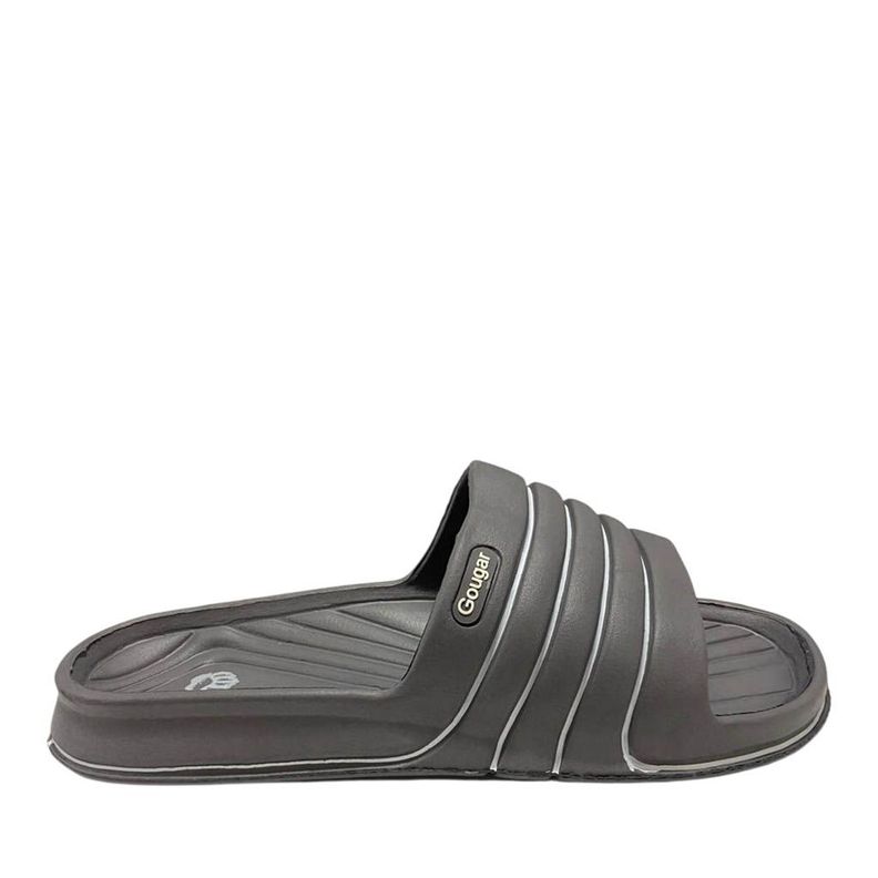 Sandalia Hombre Slip On Strips Gris-0
