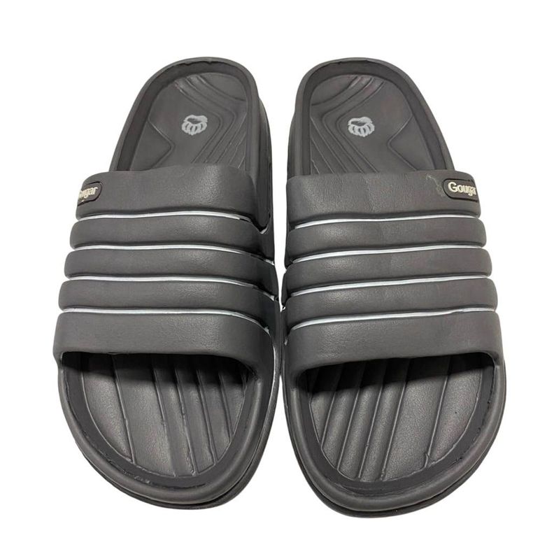 Sandalia Hombre Slip On Strips Gris-3