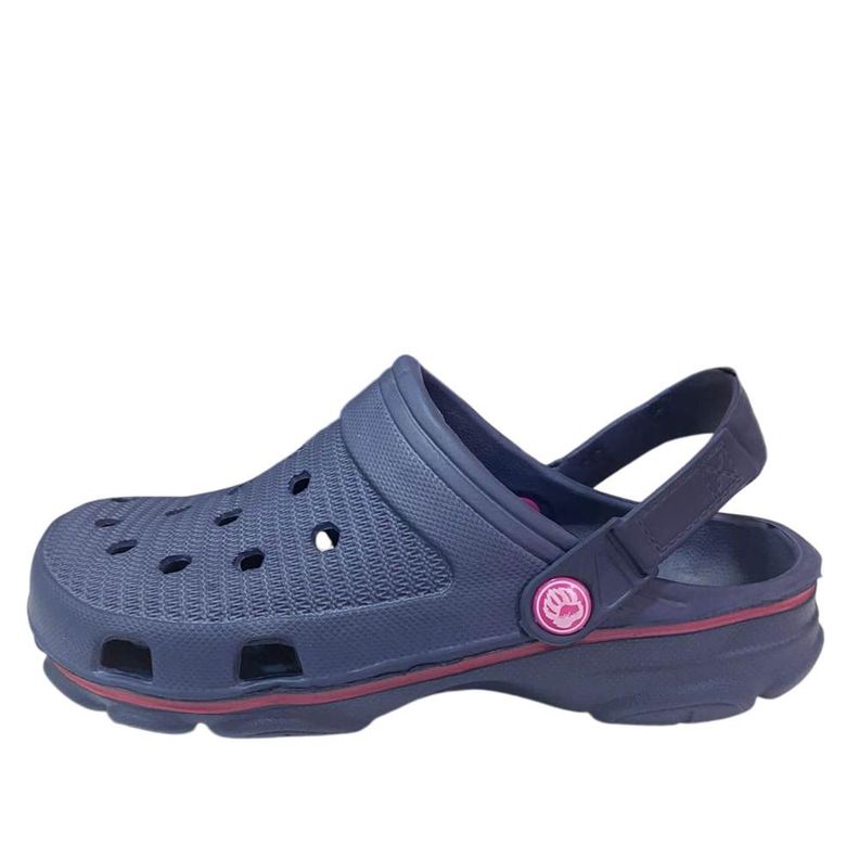 Sandalia Mujer Zueco Azul Fucsia Gougar-1