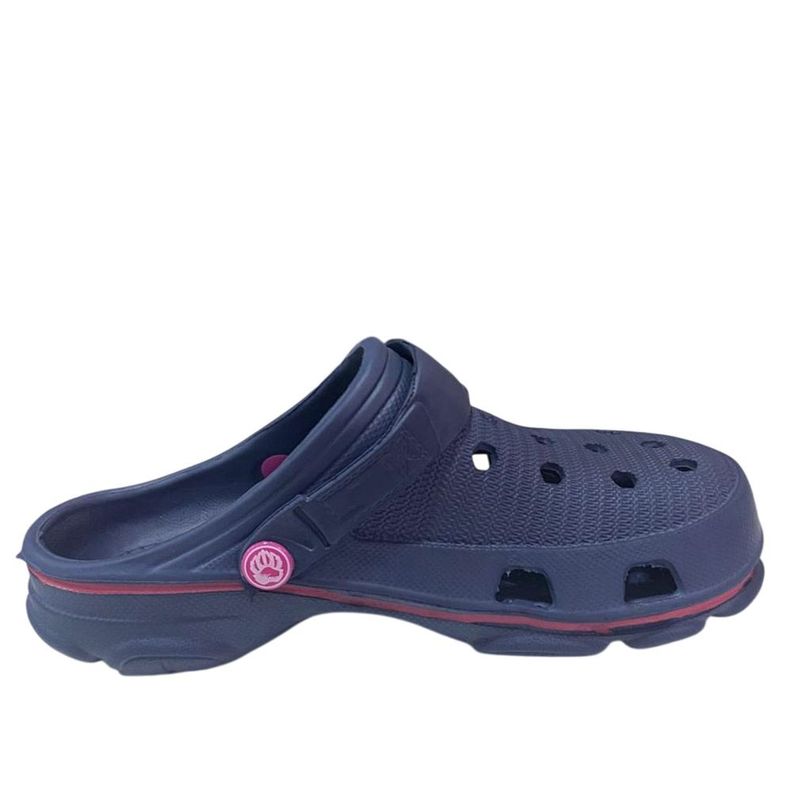 Sandalia Mujer Zueco Azul Fucsia Gougar-2