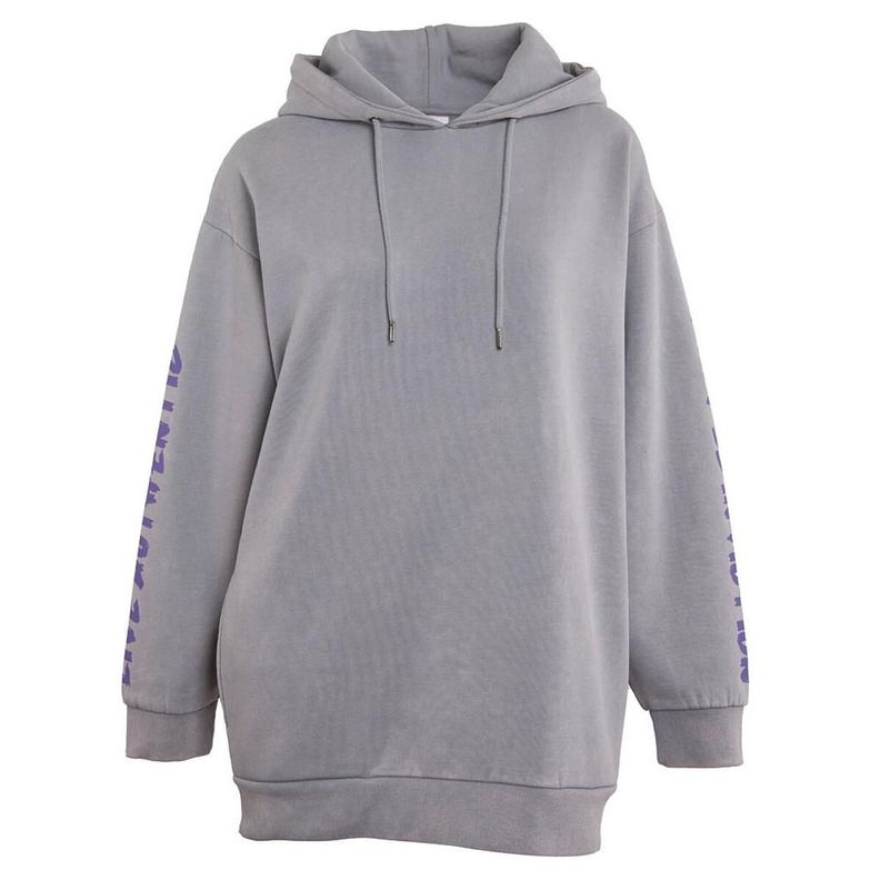 Poleron Largo De Mujer Kappa Hoodie K Gris