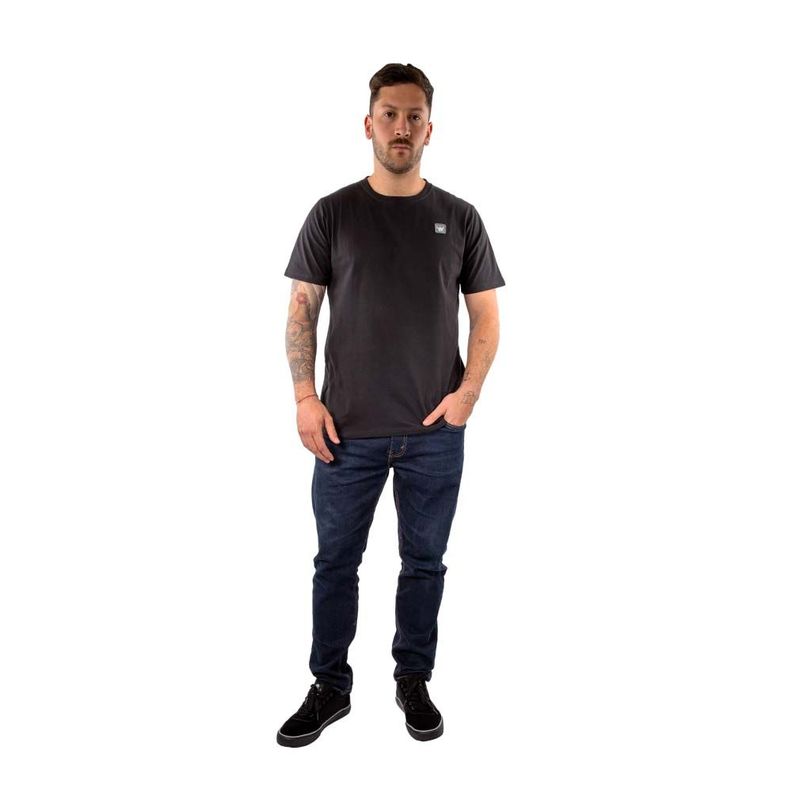 Polera Manga Corta Hombre Minilogo Negro Hang Loose-5