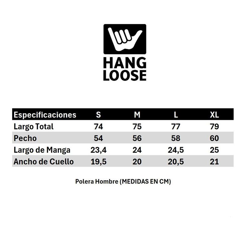Polera Manga Corta Hombre Minilogo Negro Hang Loose-6