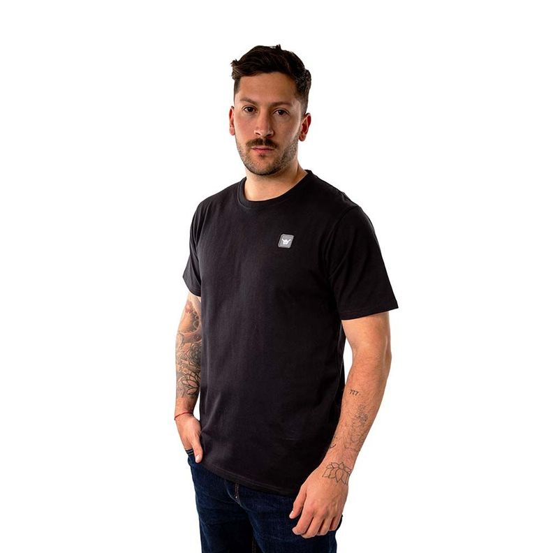 Polera Manga Corta Hombre Minilogo Negro Hang Loose-4