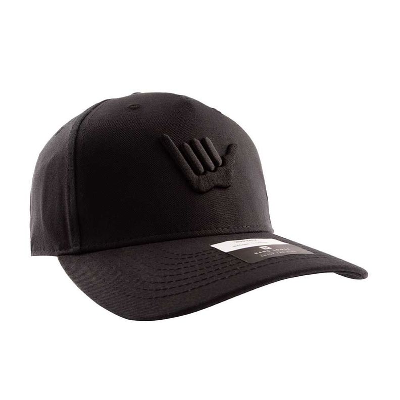 Jockey Gorro Hombre Curvo Negro Hang Loose-1