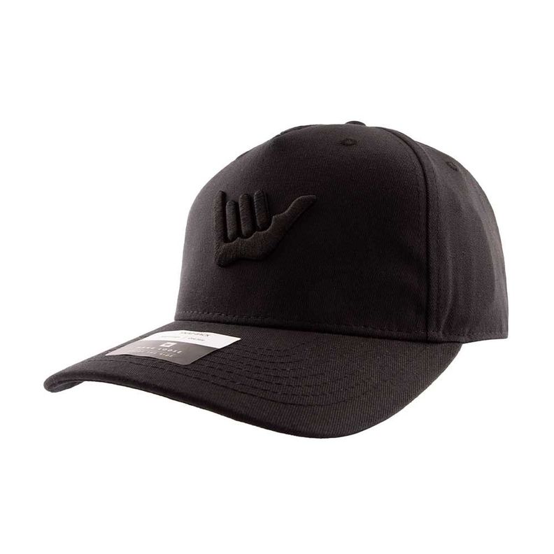Jockey Gorro Hombre Curvo Negro Hang Loose-2