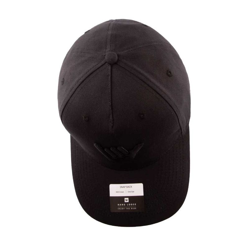 Jockey Gorro Hombre Curvo Negro Hang Loose-4