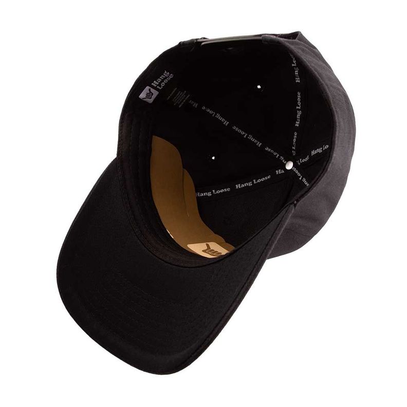 Jockey Gorro Hombre Curvo Negro Hang Loose-5