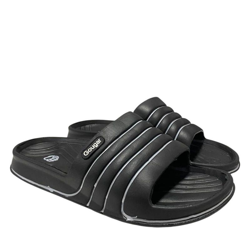 Sandalia Hombre Slip On Strips Negro-2
