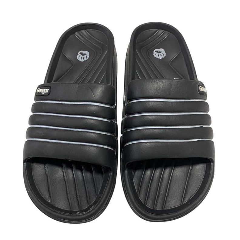 Sandalia Hombre Slip On Strips Negro-3