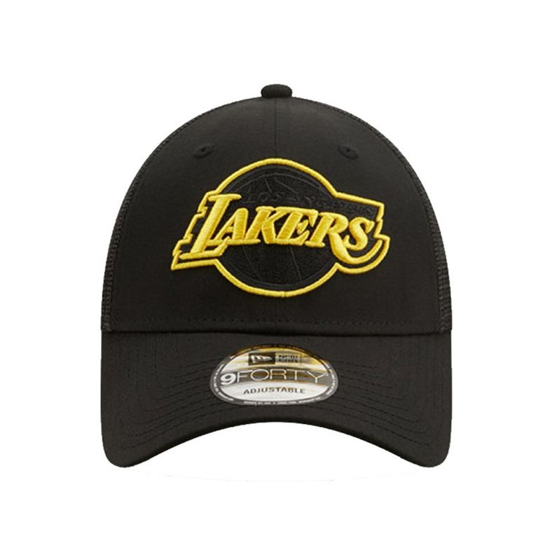 Gorro Jockey Curvo Trucker Los Angeles Lakers Negro 9Forty New Era-0