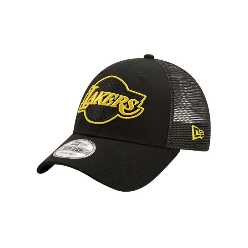 Gorro Jockey Curvo Trucker Los Angeles Lakers Negro 9Forty New Era-1