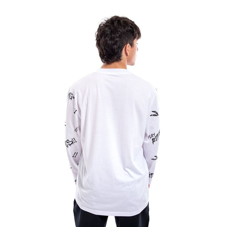 Polera Cac1ke Manga Larga Estampada Blanco-3