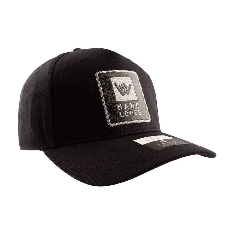 Jockey Gorro Hombre Curvo Negro Hang Loose-1
