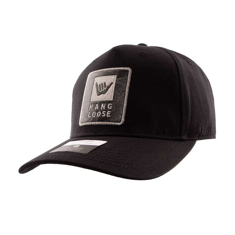 Jockey Gorro Hombre Curvo Negro Hang Loose-2