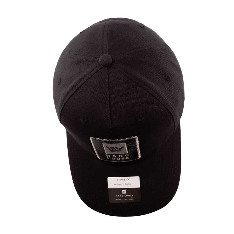 Jockey Gorro Hombre Curvo Negro Hang Loose-4