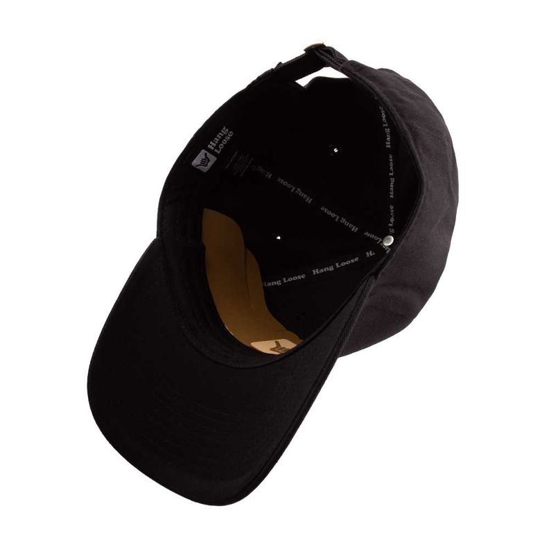 Jockey Gorro Hombre Curvo Negro Hang Loose-5
