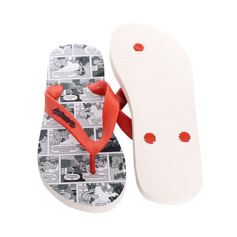 Sandalias Hombre Hawaianas Gris Rojo Condorito-4