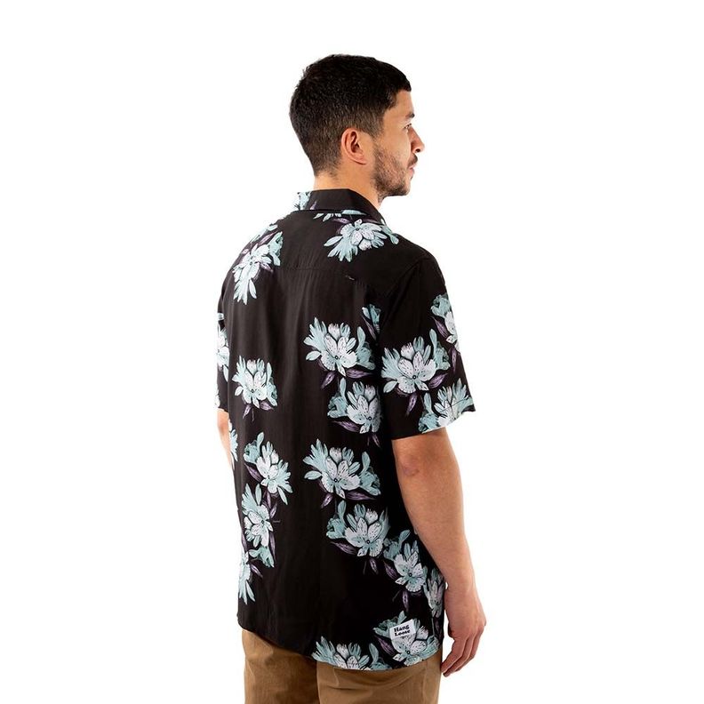 Camisa Guayabera Hombre Florida Negro Hang Loose-2
