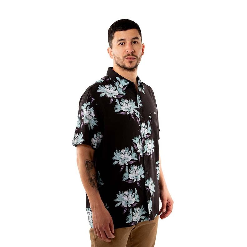 Camisa Guayabera Hombre Florida Negro Hang Loose-3