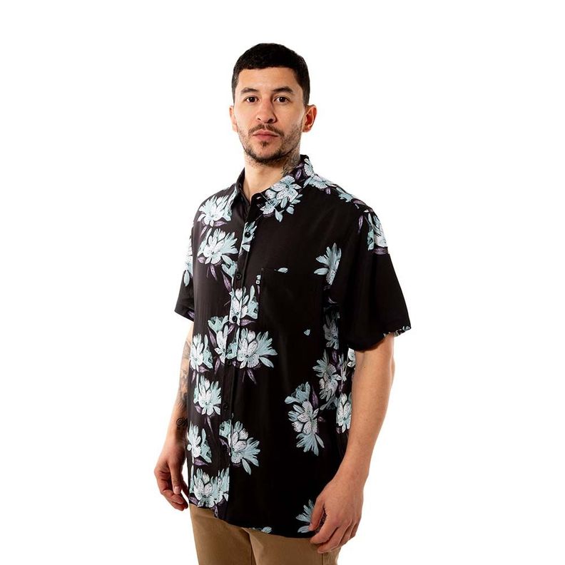 Camisa Guayabera Hombre Florida Negro Hang Loose-4