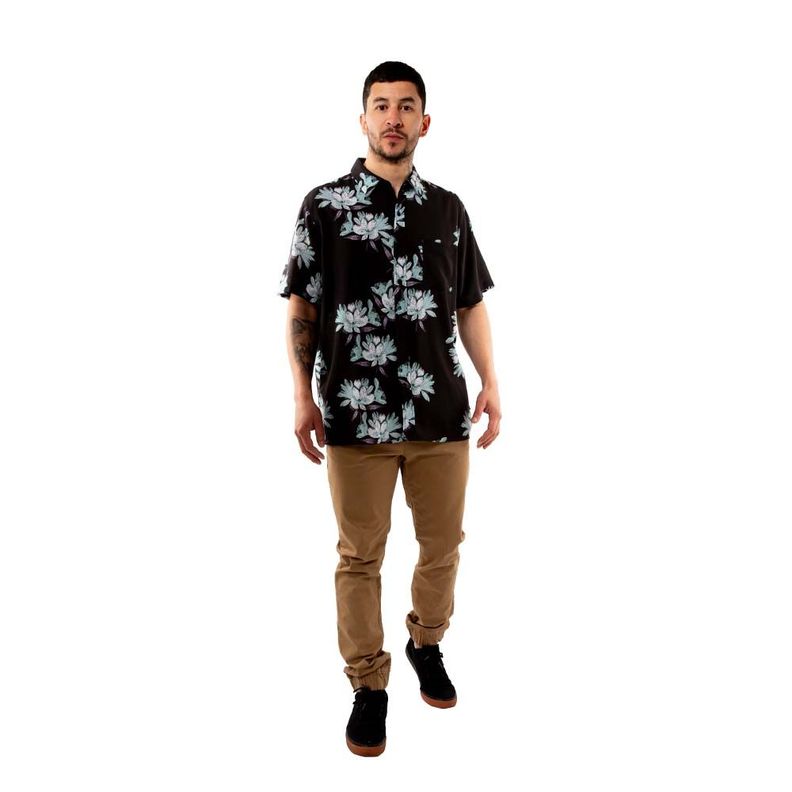 Camisa Guayabera Hombre Florida Negro Hang Loose-5