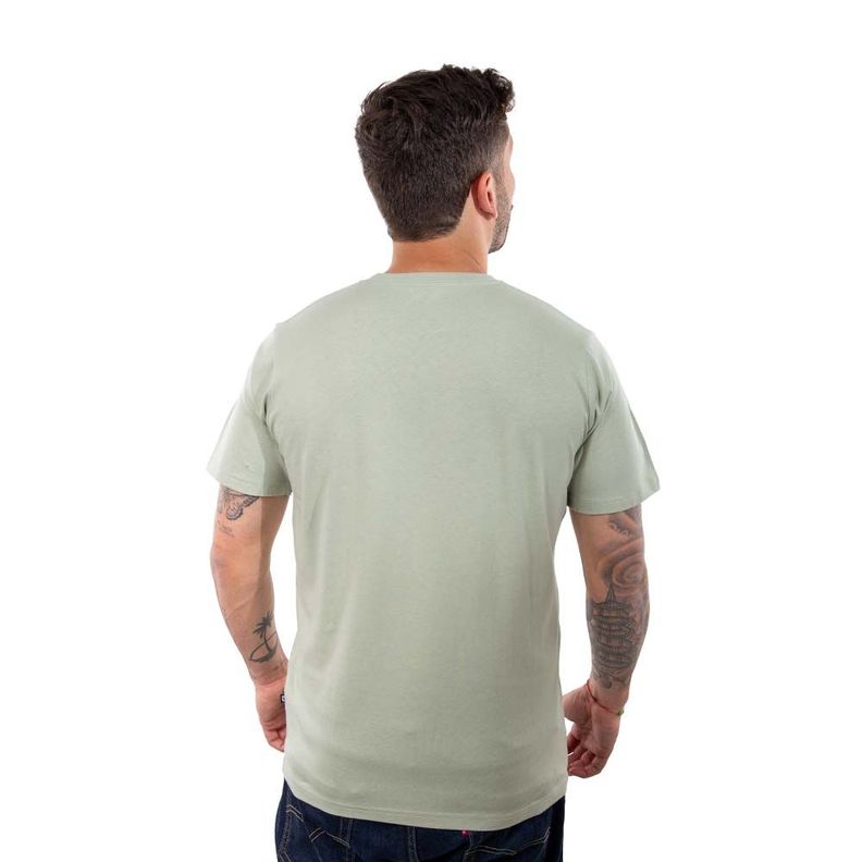 Polera Manga Corta Hombre Midlogo Verde Agua Hang Loose-2