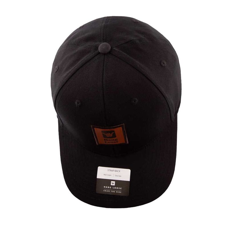 Jockey Gorro Hombre Curvo Negro Hang Loose-4