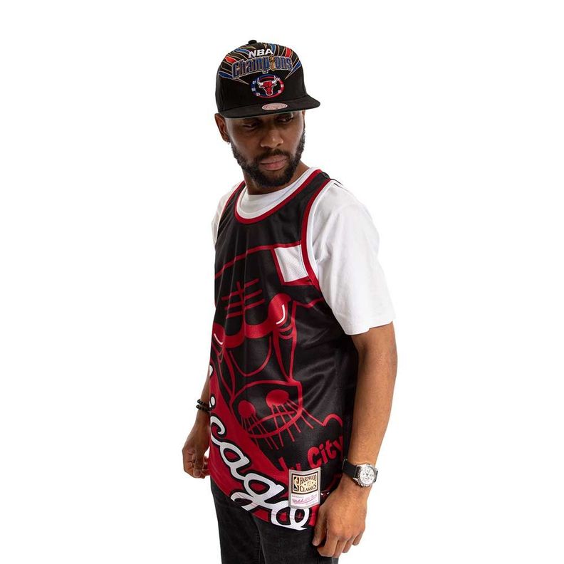 Polera Tank Nba Chicago Bulls Black Mitchell And Ness-1