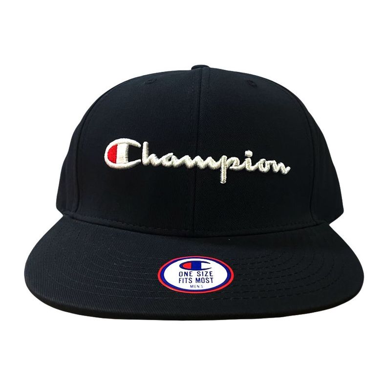 Gorro Jockey Champion BB Snapback 3D Script Negro-0
