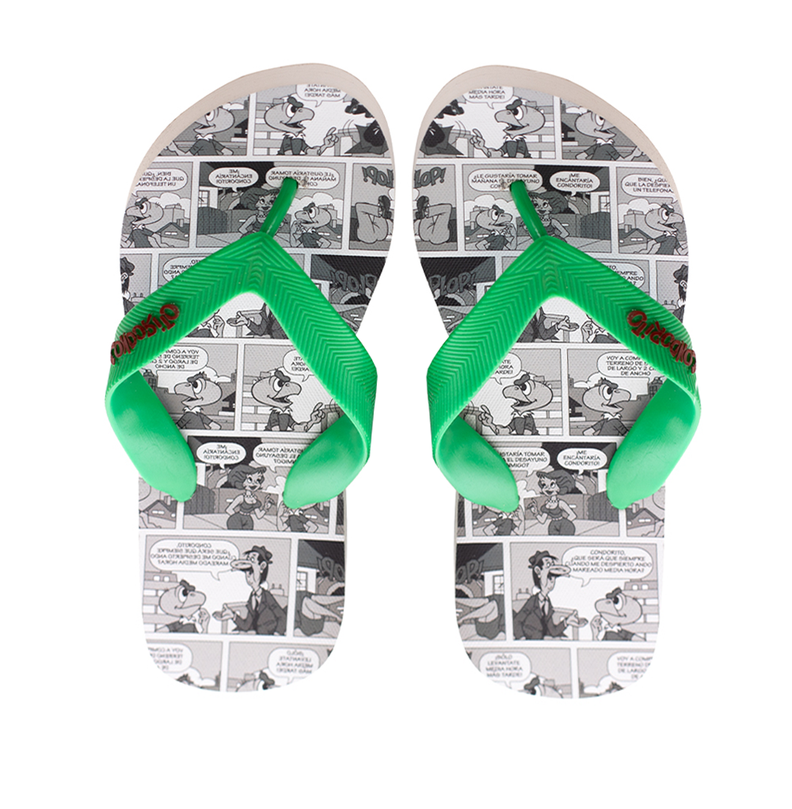 Sandalias Hombre Hawaianas Gris Verde Condorito-3