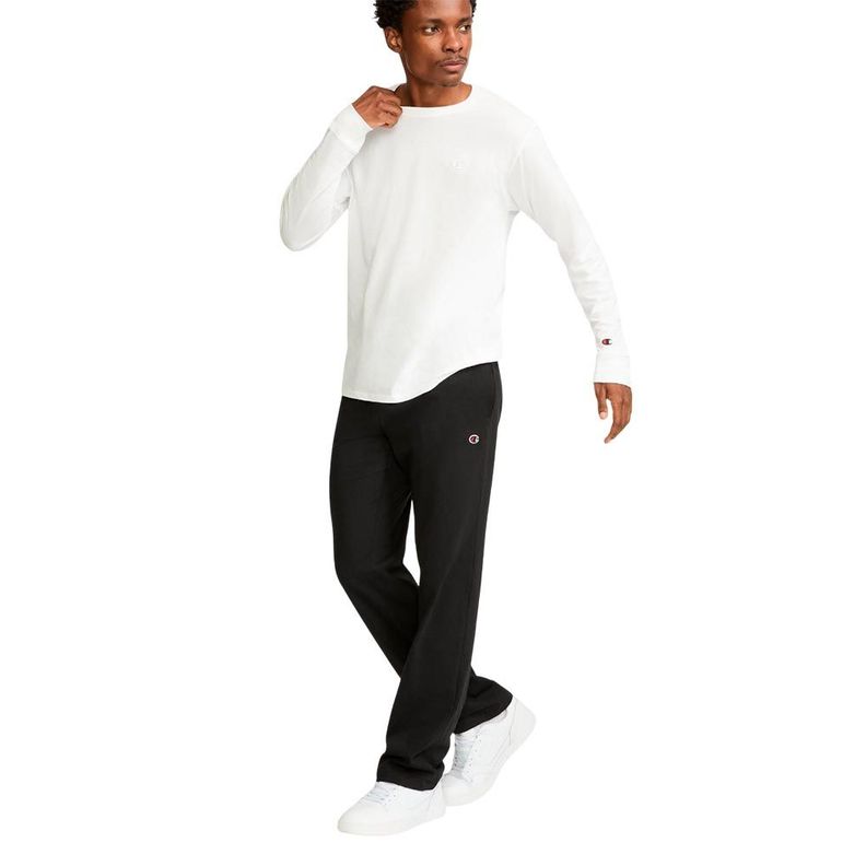Jogger Hombre Champion Negro Open Bottom-3