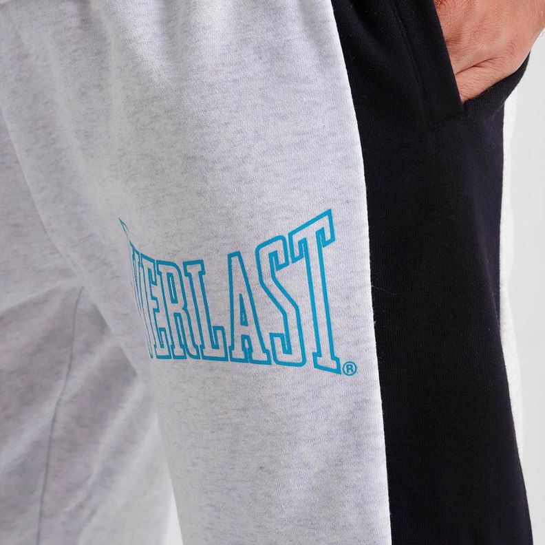Jogger Hombre Gris Melange Terry Everlast Crochet-3