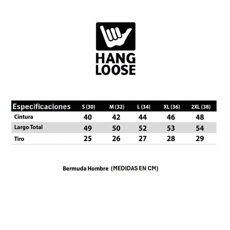 Short Bermuda Hombre Waistcord Negro Hang Loose-6