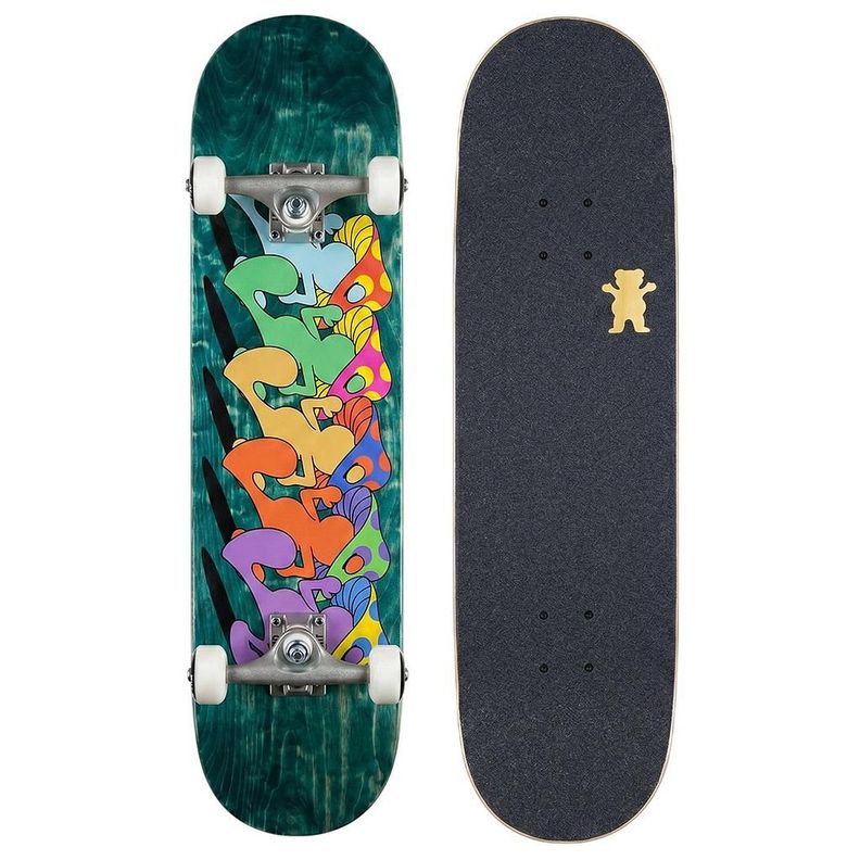 Tabla Skate Completa Kickingback 8.0'' Grizzly Griptape Verde