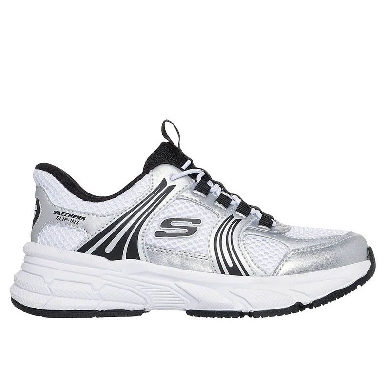 Zapatillas Urbanas Nina Skechers Slip-ins Retro-Graph 319078L-WBKS Blanco 26
