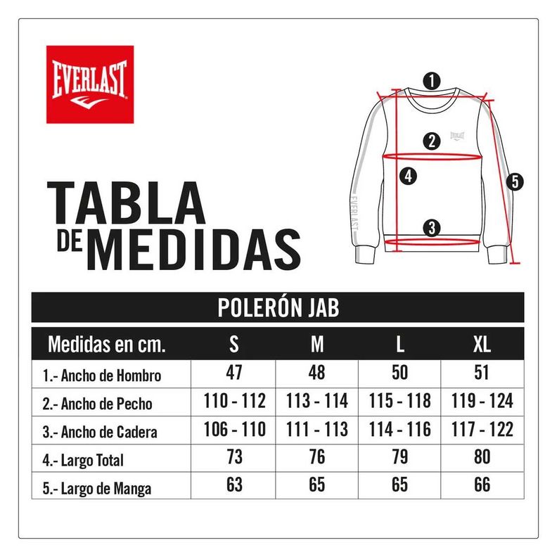 Polerón Hombre Everlast Azul Hook Qtr Zip-5